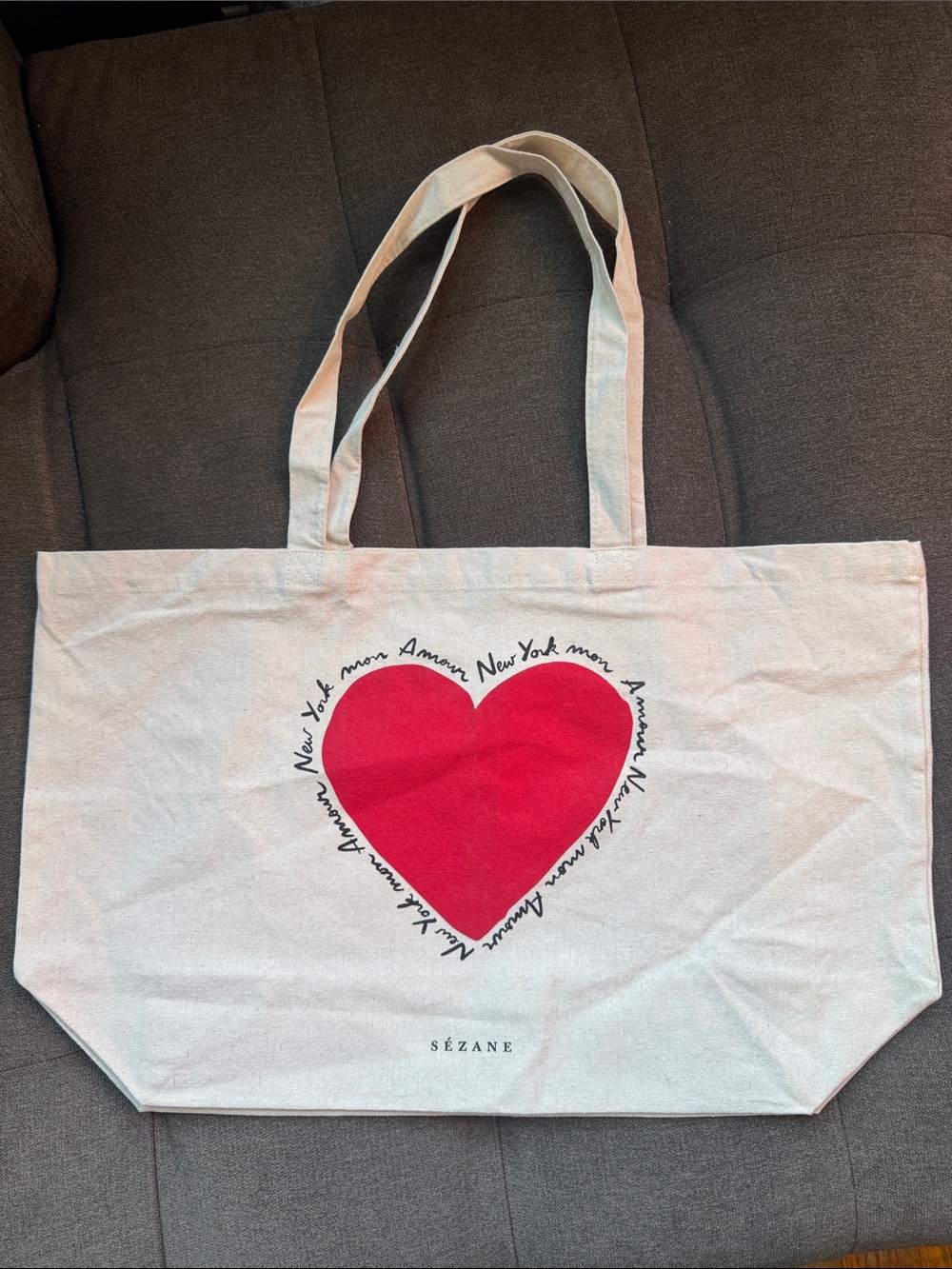 New Sézane Limited Edition Mon Amour New York 100% Cotton Tote Bag